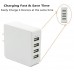 Universal USB Wall Charger 4-Port 36W, Portable USB Hub Quick Charge, Rapid Multiple USB Charger, Travel Charger for iPhone iPad Samsung Galaxy & Other Device – White